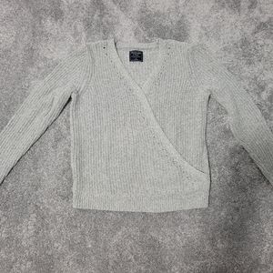 Abercrombie & Fitch Grey Wrap Sweater